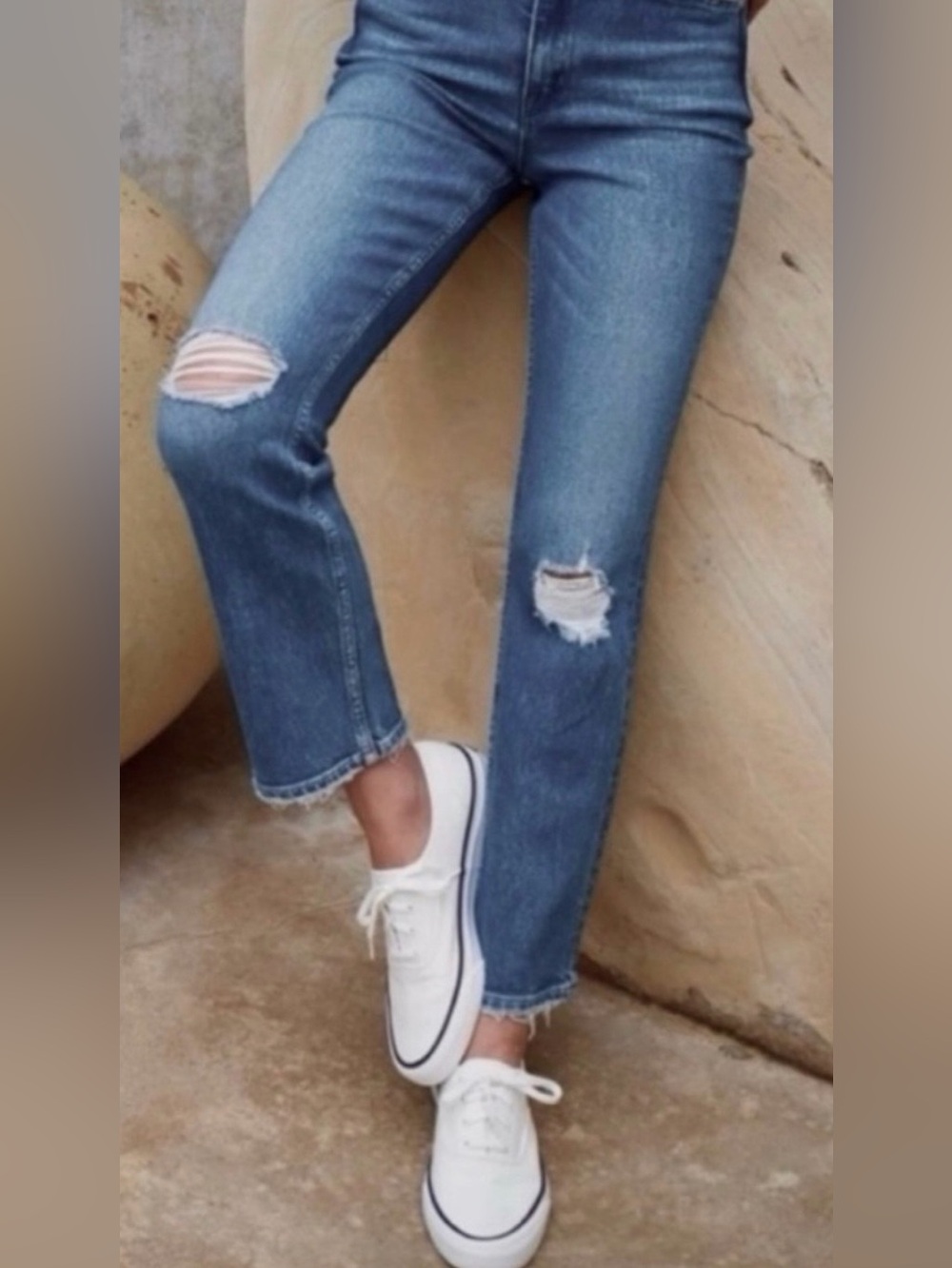 AYR Jeans Distressed Straight Leg